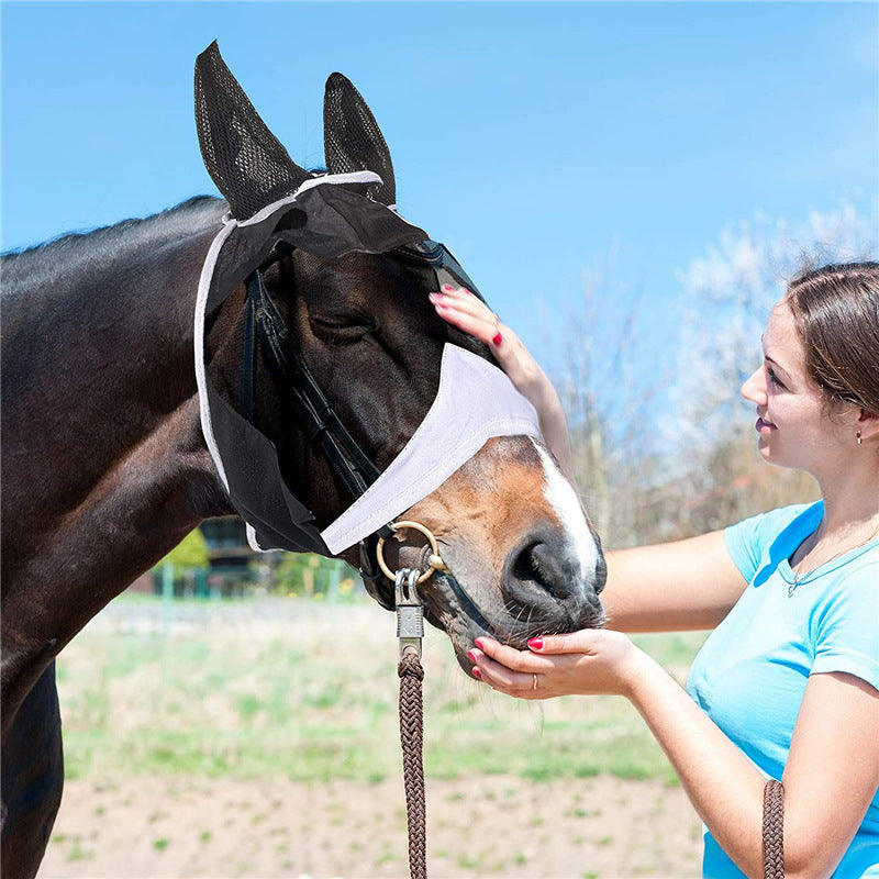 Anti-mosquito Anti-flying Horse Face Mask With Velcro