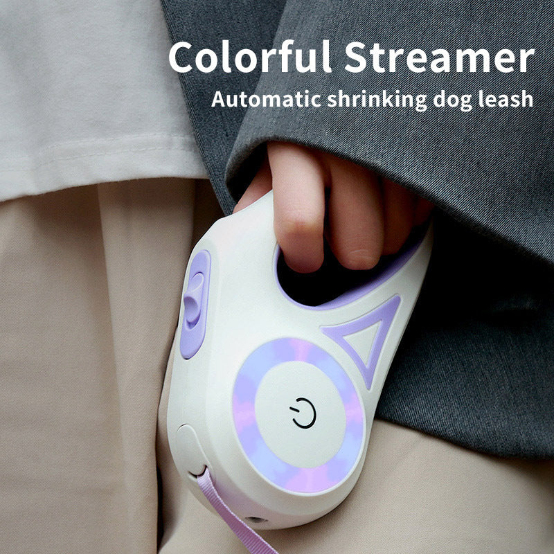 Dog Leash Retractable Spotlight Automatic Traction Rope
