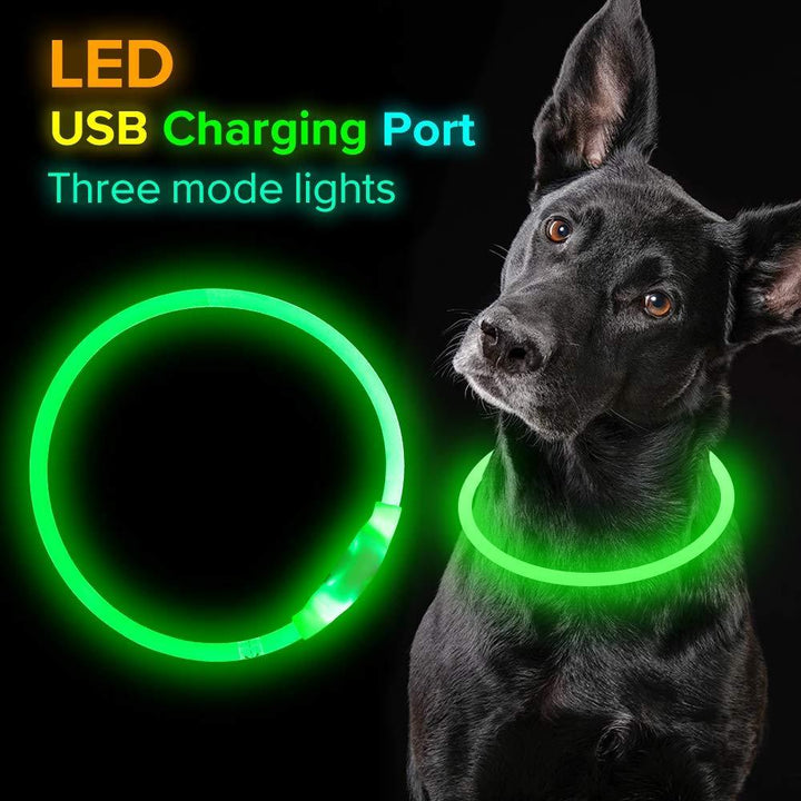 Flashing Safety Collar USB Rechargeable for Dogs