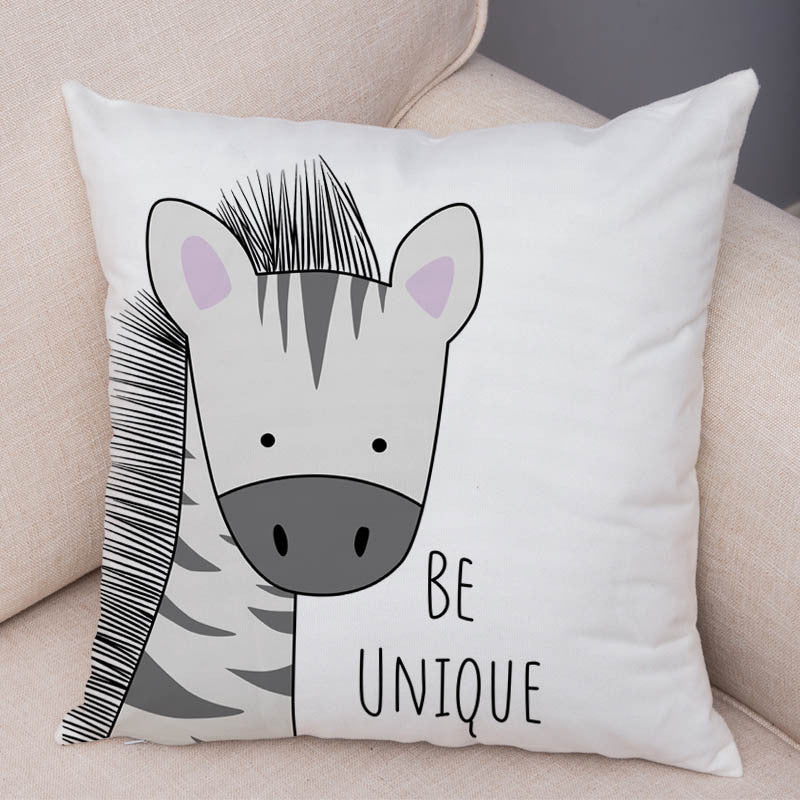 Cartoon Animal Print Pillow Covers