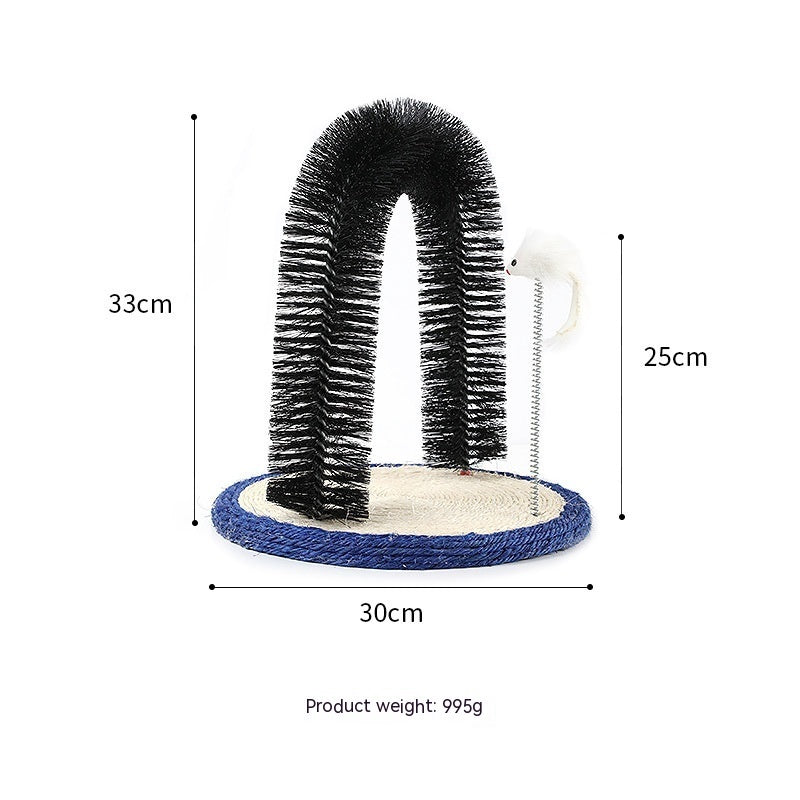 Cat Sisal Scratching Horseshoe & Pad With Toy