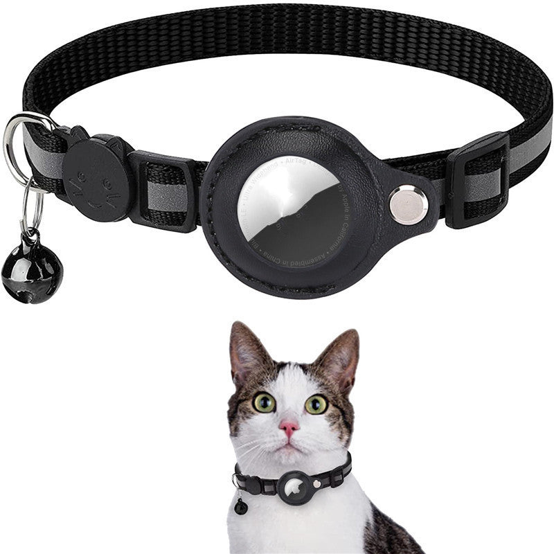 Reflective Nylon Air Tag Waterproof Collar With Bell