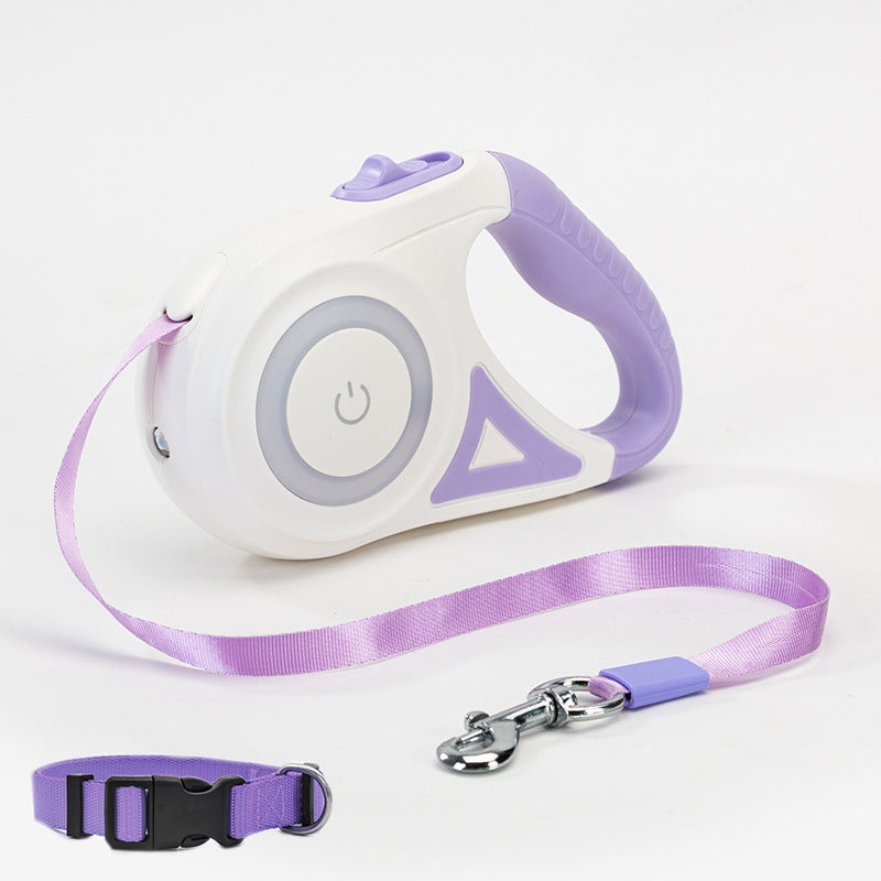 Dog Leash Retractable Spotlight Automatic Traction Rope