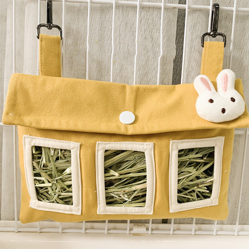 Rabbit Large Capacity Canvas Straw Bag