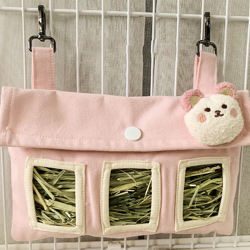 Rabbit Large Capacity Canvas Straw Bag