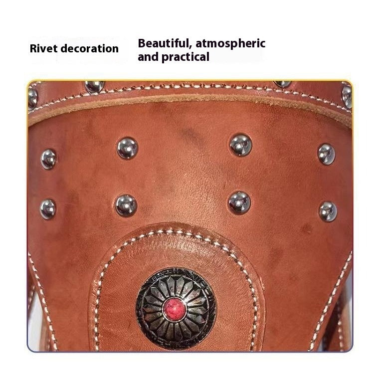 Horse Halter Pure Cowhide Dragon Cover