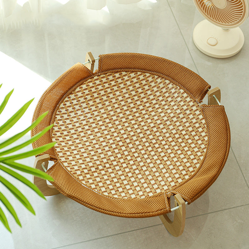 Summer Woven Rattan Hammock for Cats and Dogs