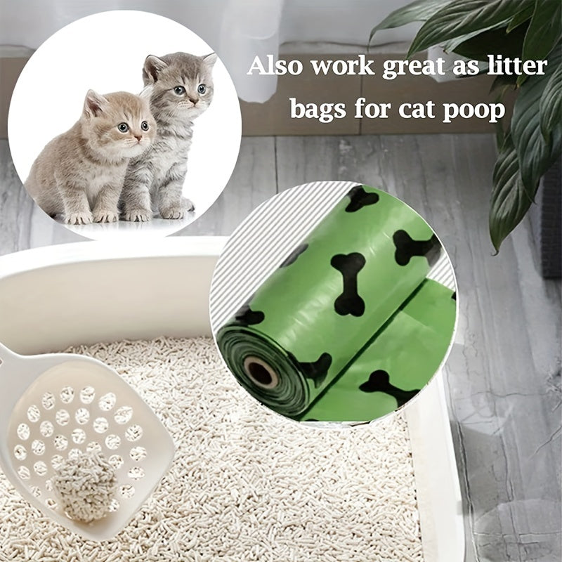 Pet Litter Poop Bags Environmentally Friendly Biodegradable With Dispenser