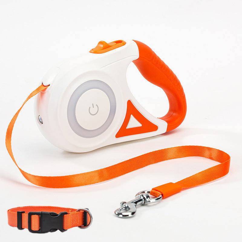 Dog Leash Retractable Spotlight Automatic Traction Rope
