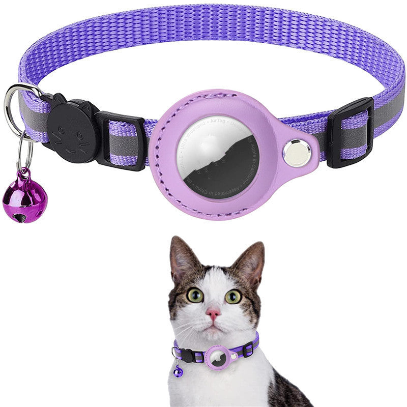 Reflective Nylon Air Tag Waterproof Collar With Bell