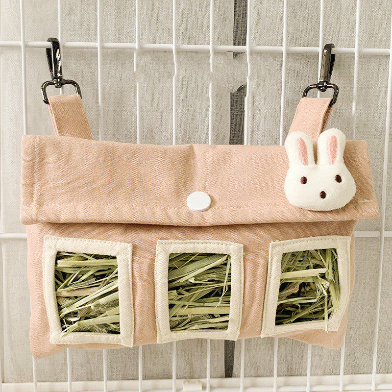 Rabbit Large Capacity Canvas Straw Bag